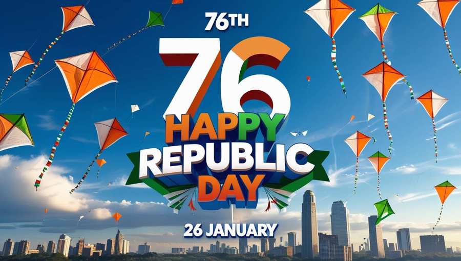 76th republic day india flag images download