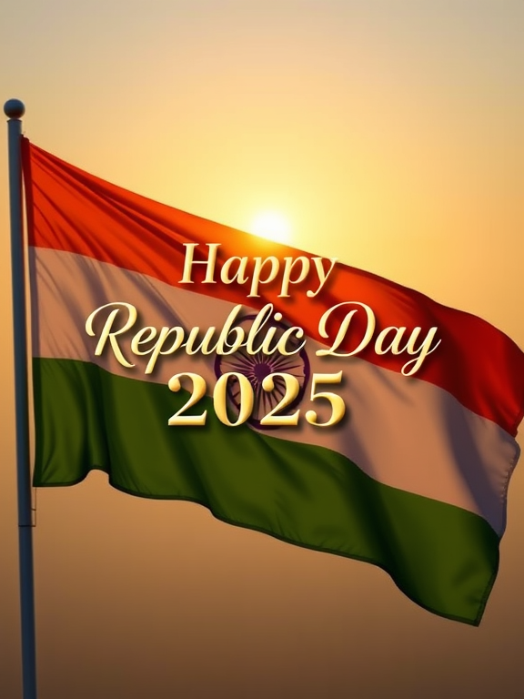 76th republic day wishes with indian flag images