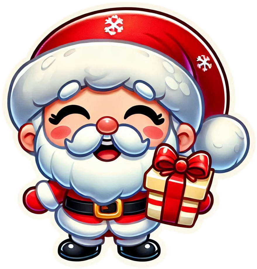 adorable smiling santa claus png for kids