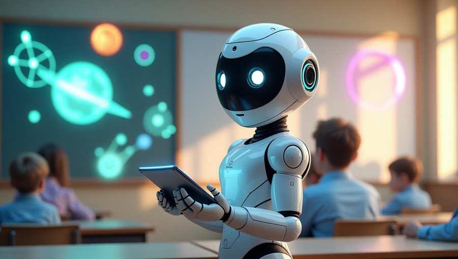 AI Robot Background HD With Tech Elements - Royalty Free Robot Background Image Download | Pngmagic 2025 Free Download AI Robot Background HD With Tech Elements - High Quality Robot Background Background