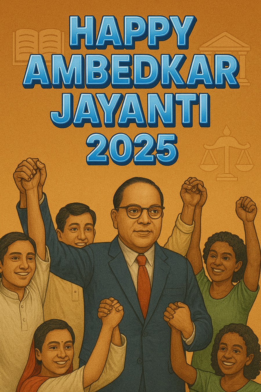 Ambedkar Jayanti 2025 celebration poster