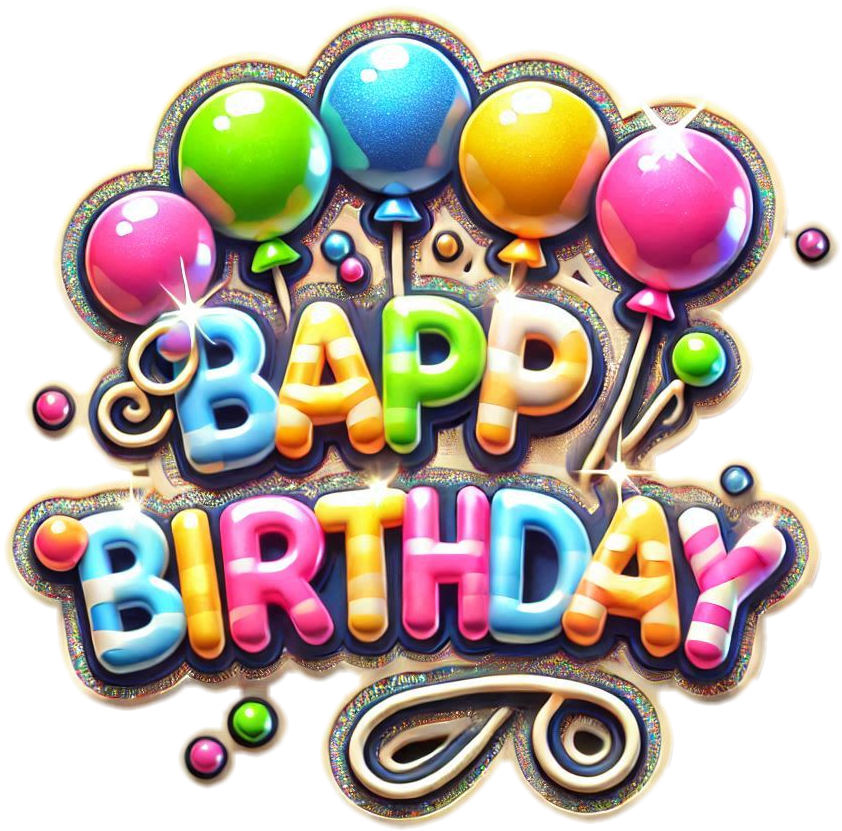 animated colorful balloon happy birthday text designs