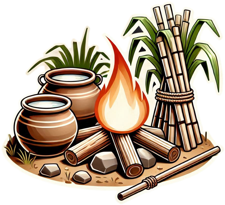 animated lohri bonfire png for video editing