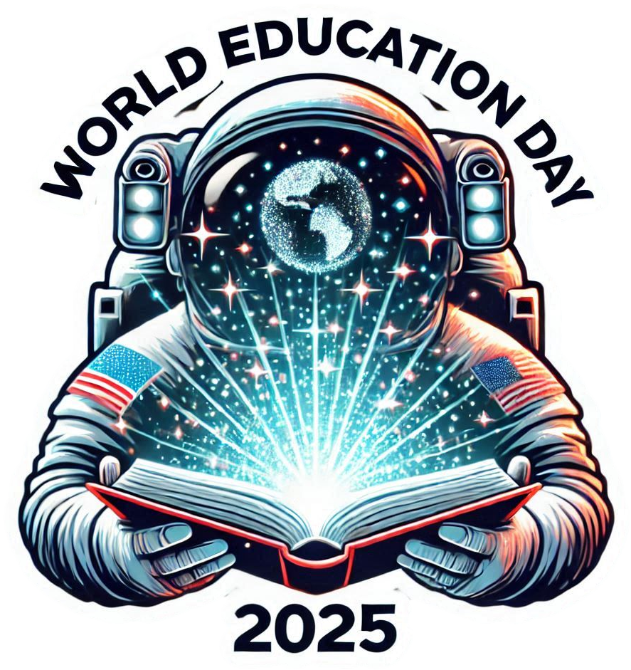 animated world education day 2025 png stickers