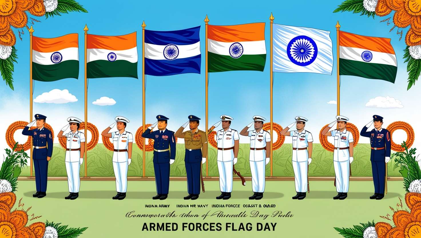 armed forces flag day 2024 celebration pictures