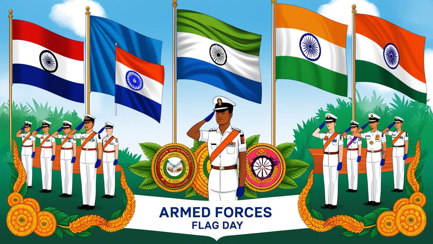 armed forces flag day pictures with slogans