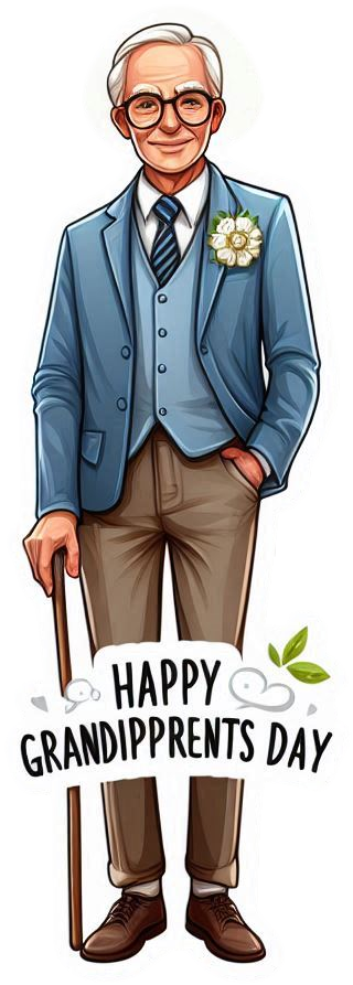 artistic happy grandparents day png images for creative projects