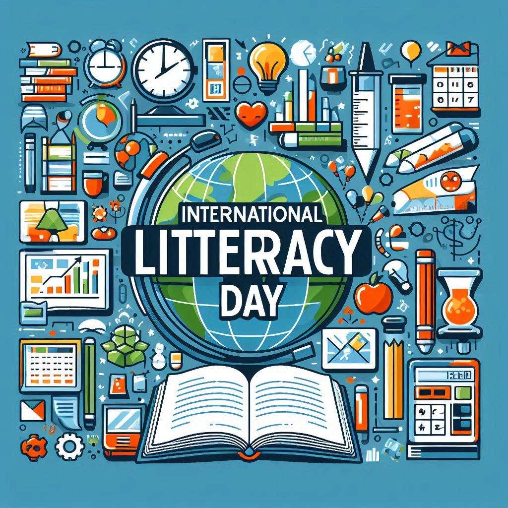 artistic international literacy day photo series for newsletters