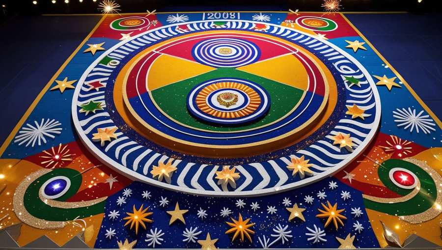 artistic republic day rangoli for social media posts