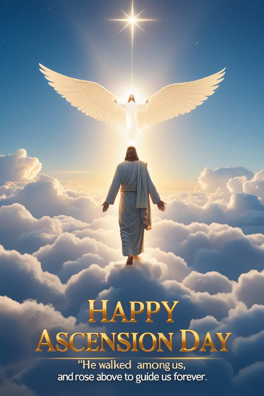 Free Download Ascension Day Status Image In English - High Quality Happy Ascension Day Background