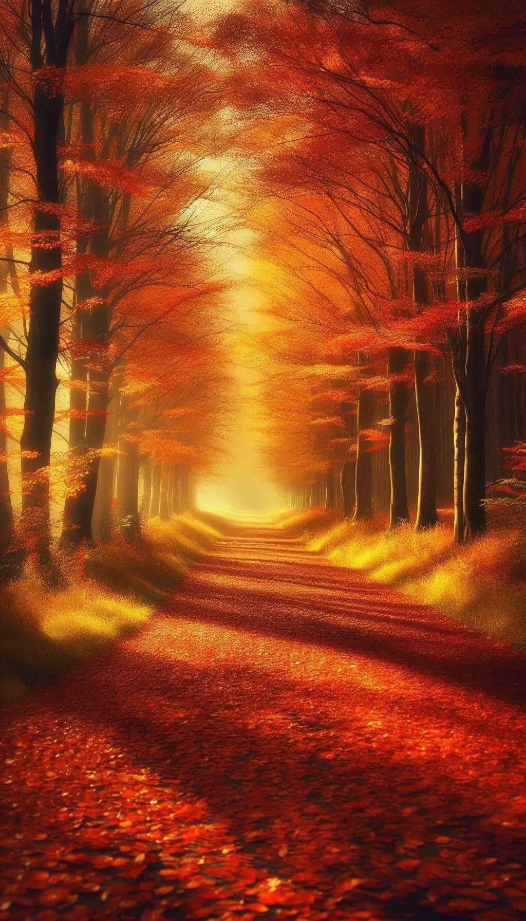 autumn path background wallpaper for nature lovers