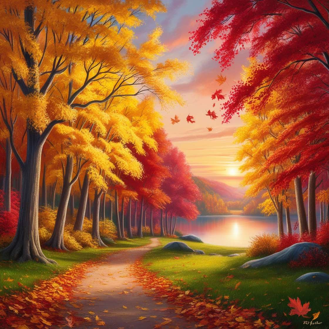 autumn sunset background wallpaper for websites