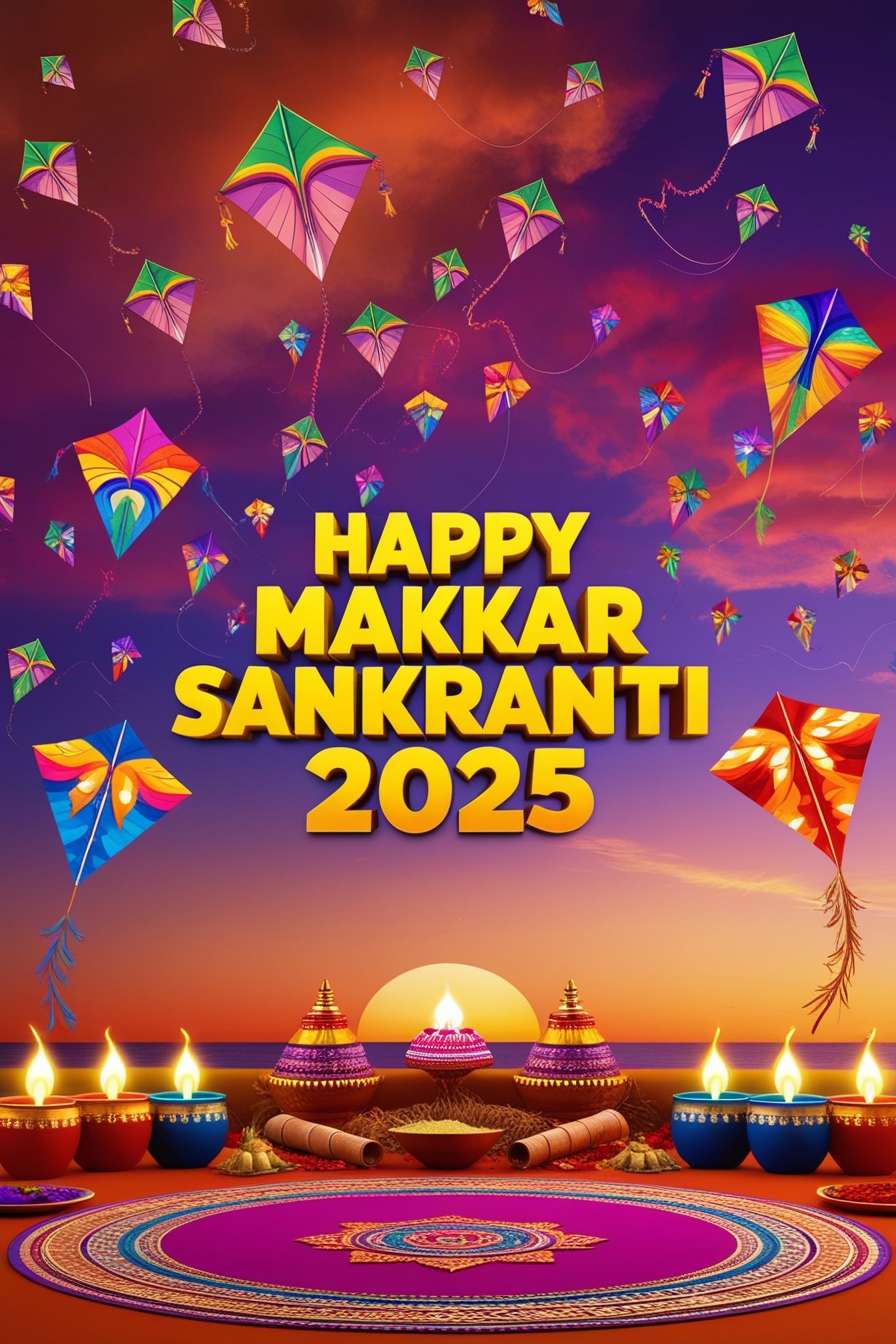 beautiful backgrounds for happy makar sankranti 2025 celebrations