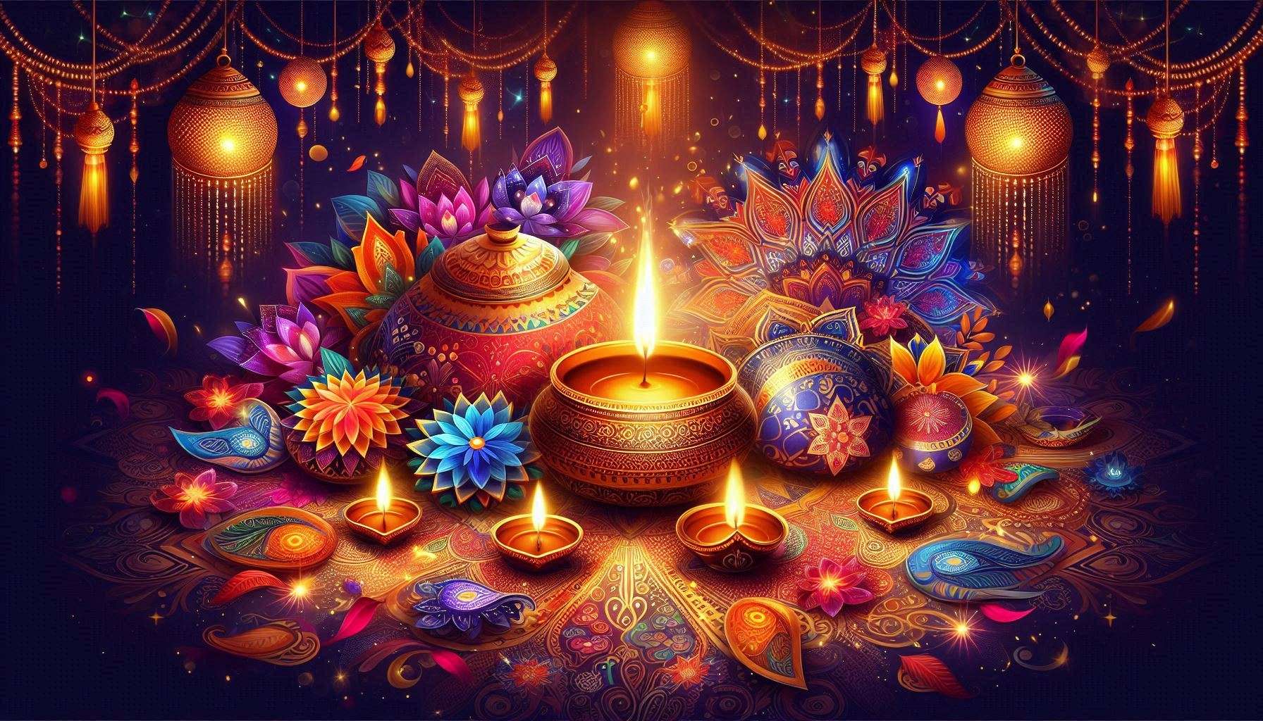 Download Free beautiful happy diwali 2024 wallpaper background for websites, slideshows, and designs | royalty-free and unlimited use.