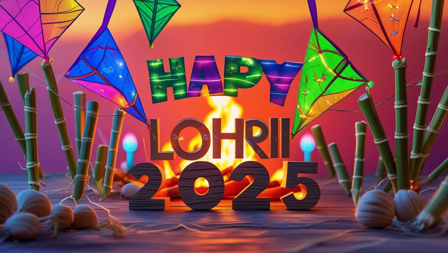 beautiful happy lohri greetings for social media sharing