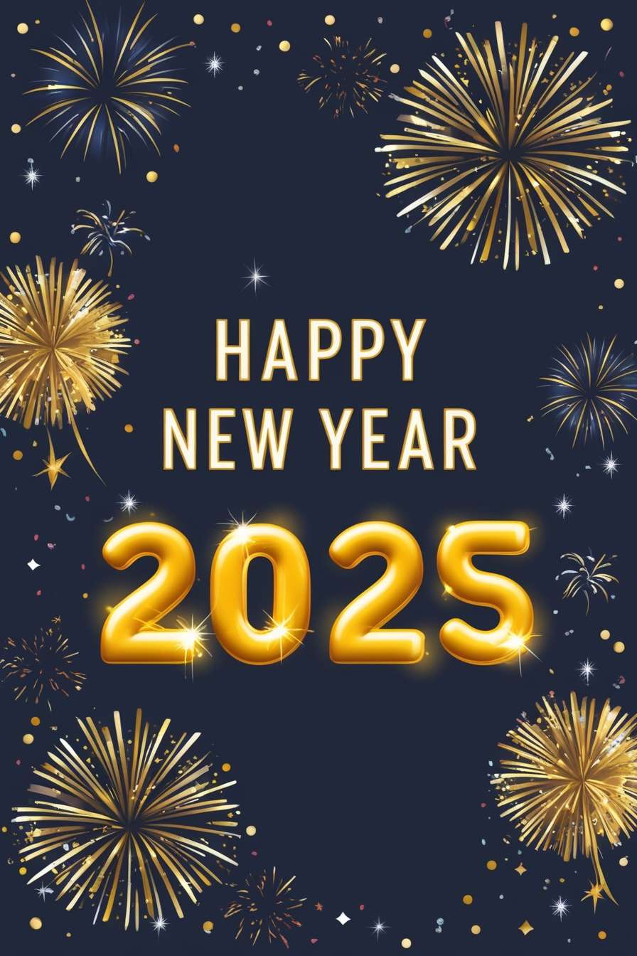 beautiful happy new year 2025 greeting cards