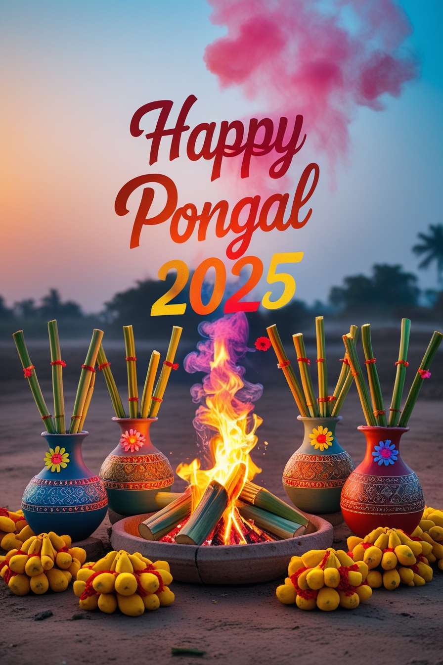 beautiful happy pongal 2025 pictures for whatsapp sharing