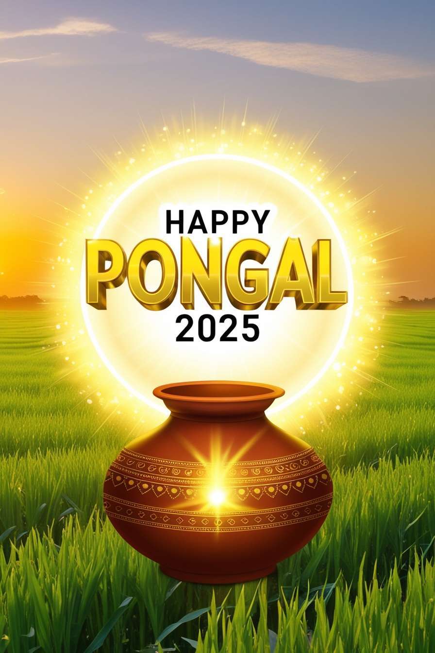 beautiful happy pongal greetings 2025 cards