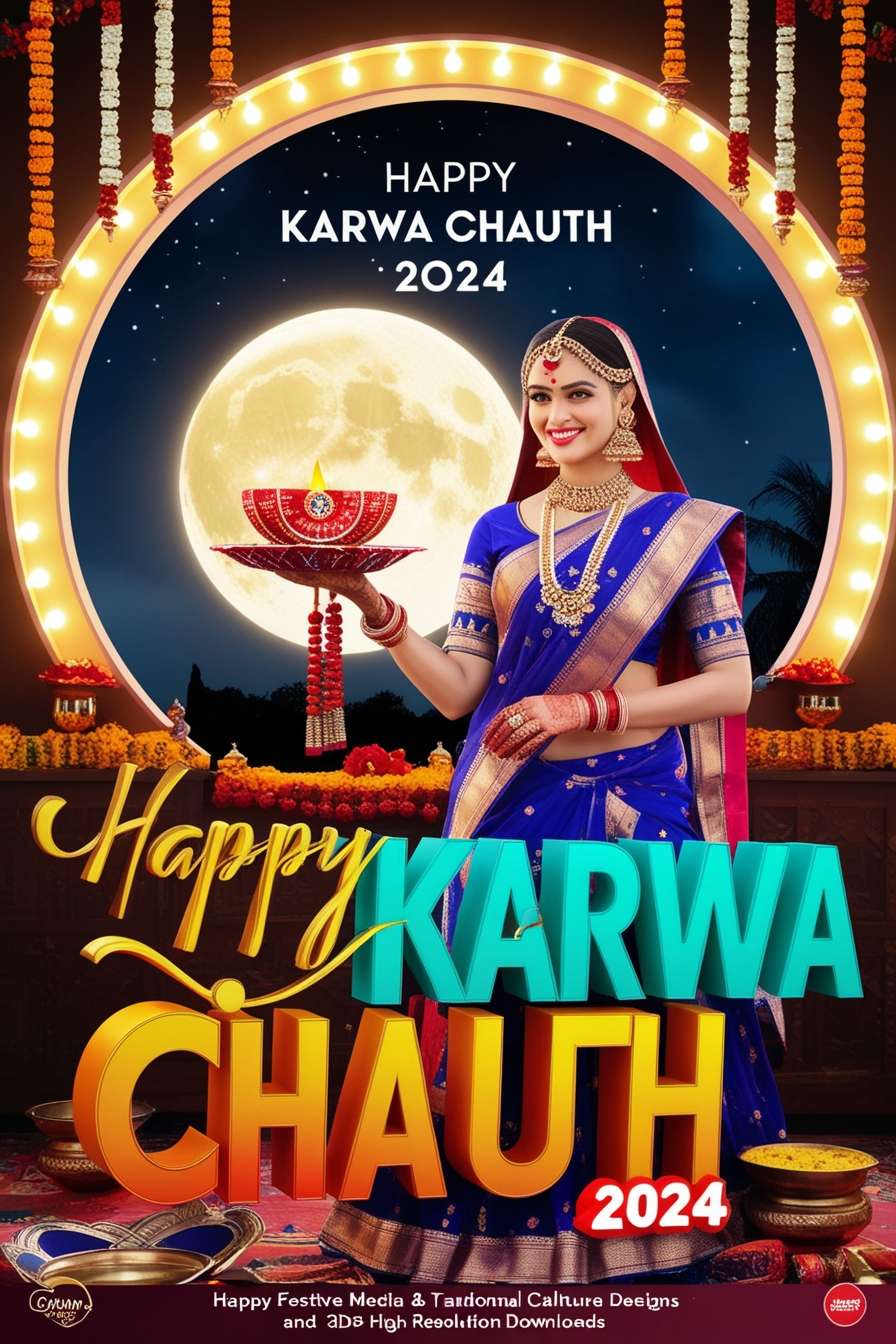 beautiful karwa chauth images for social media