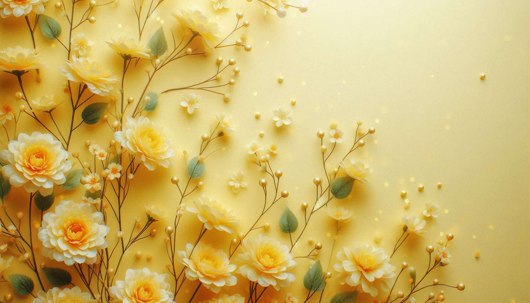 beautiful light yellow background with flower