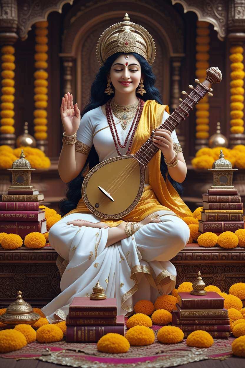 best saraswati puja wallpapers for whatsapp status