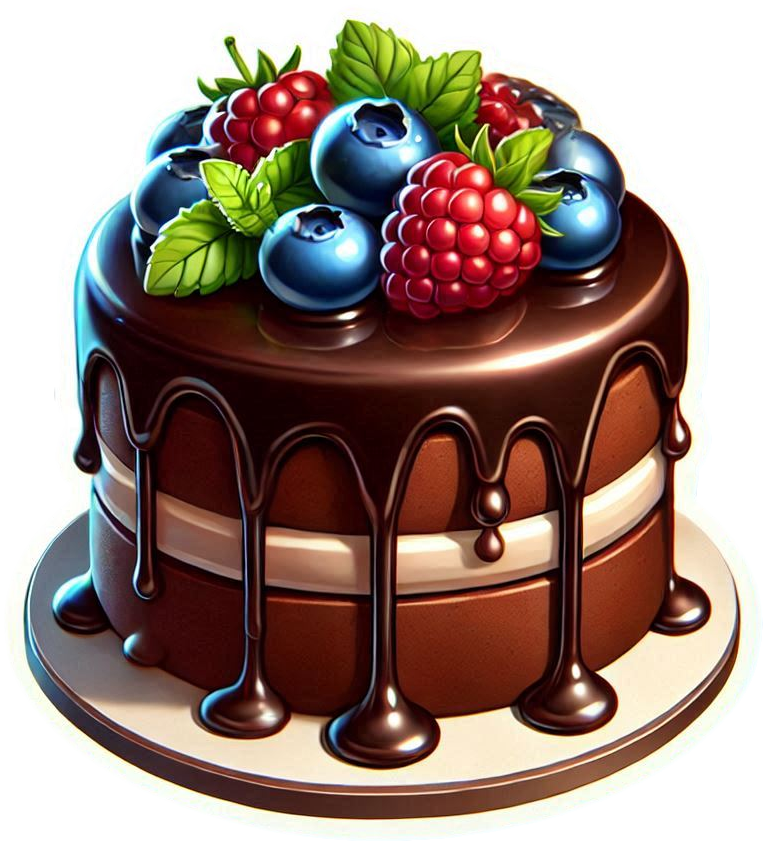 birthday cake png transparent with decorations