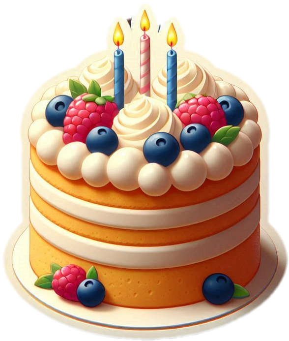 birthday cake png with candles