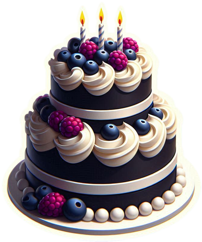 birthday cake png with confetti