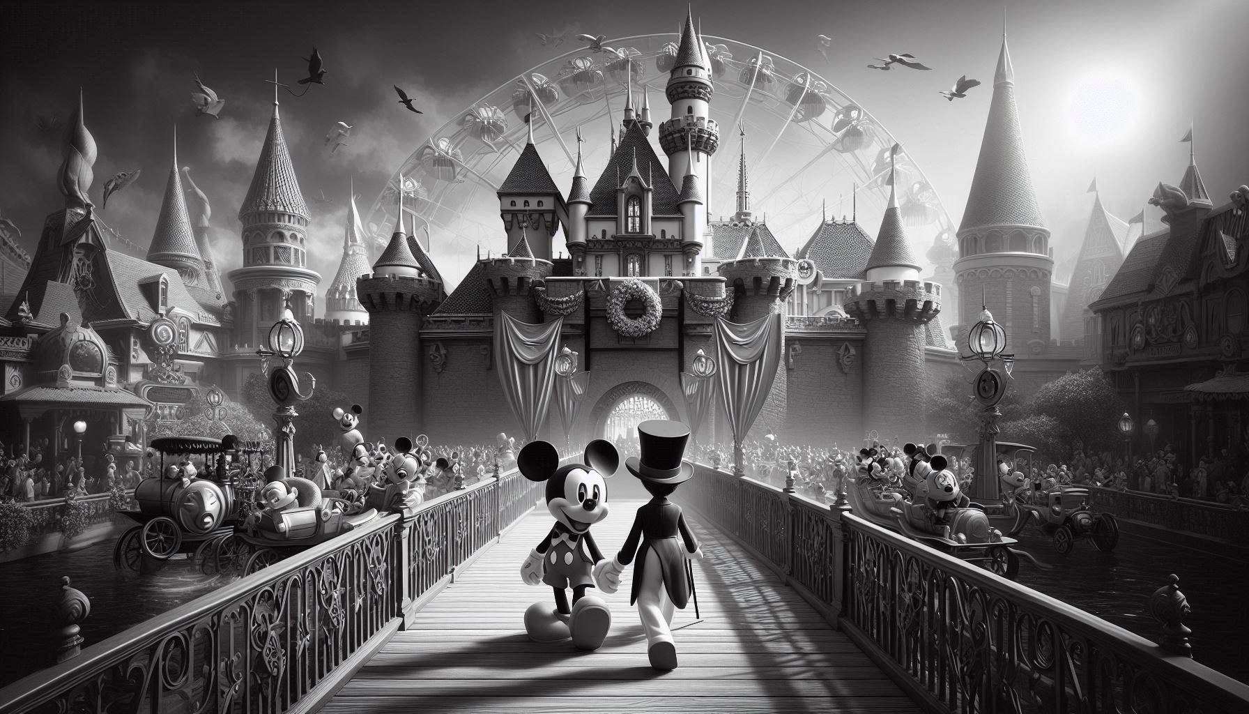 black and white disney wallpaper in 4k