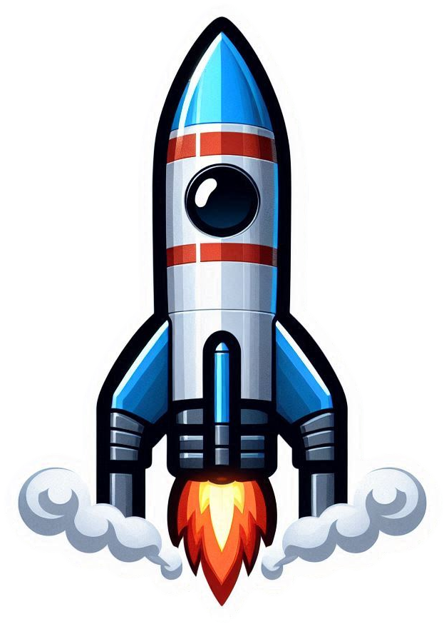 blue rocket png image