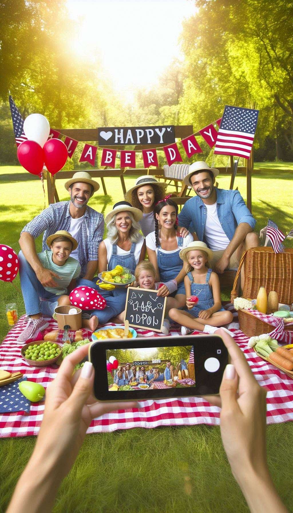 capture moments with happy us labor day family picnic background photos download