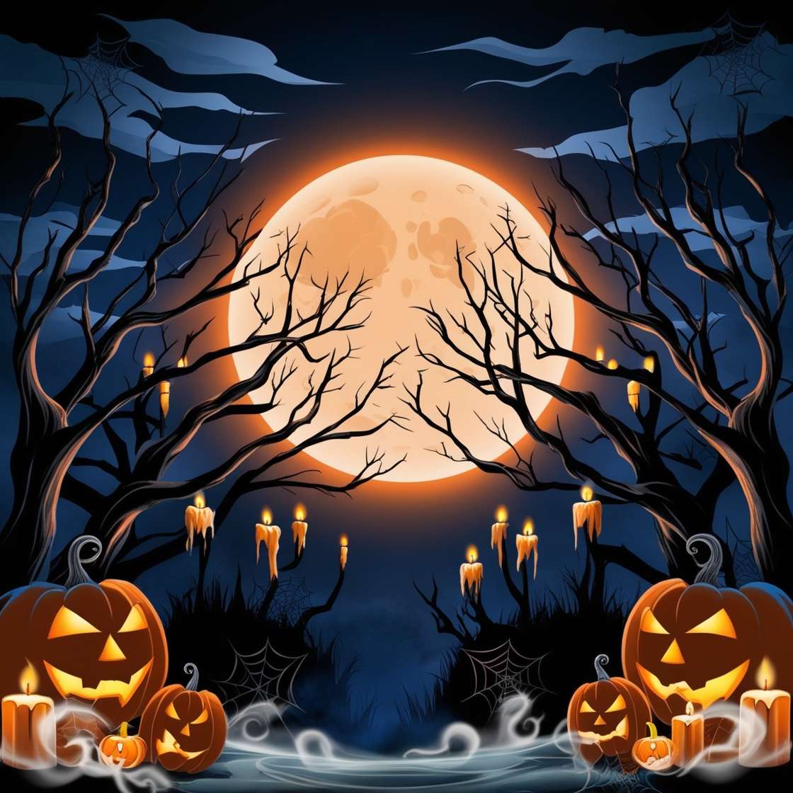 cartoon halloween background for children’s parties