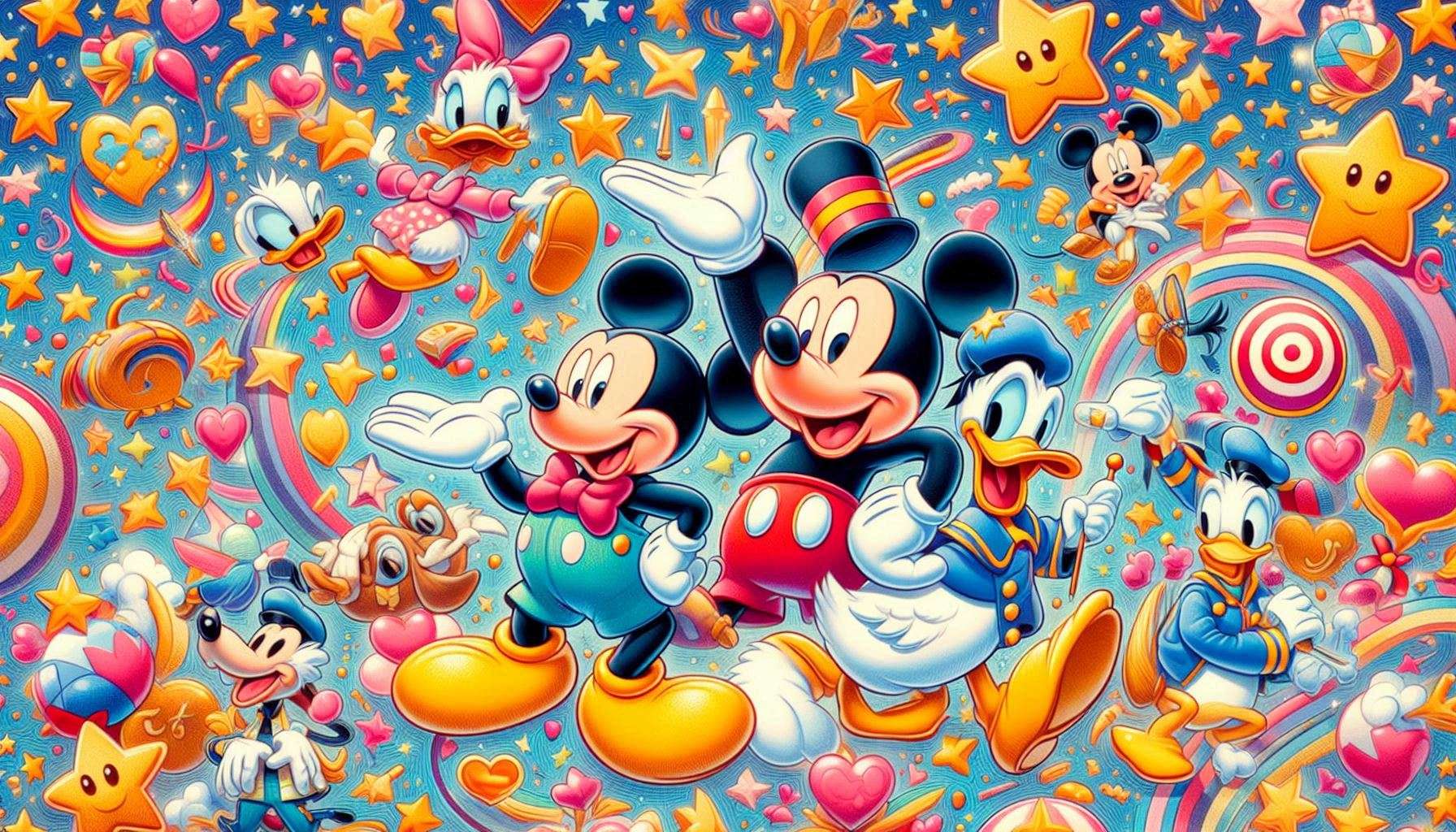 cartoon-style disney wallpaper free