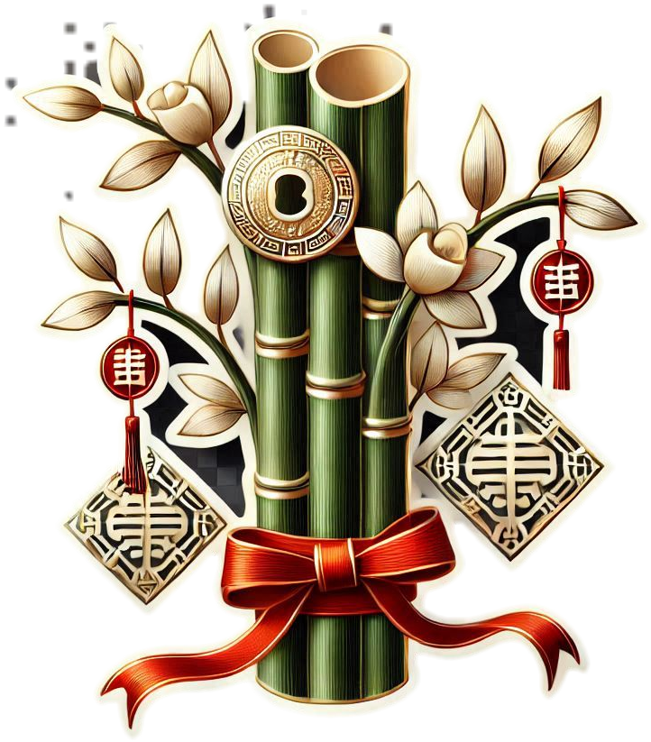 chinese new year png bamboo and plum blossoms