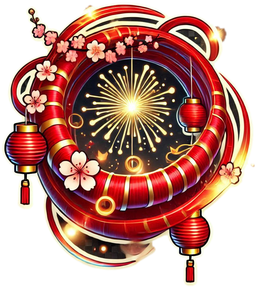 chinese new year png fireworks background