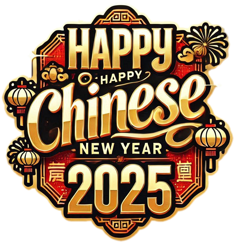 chinese new year png red and gold poster