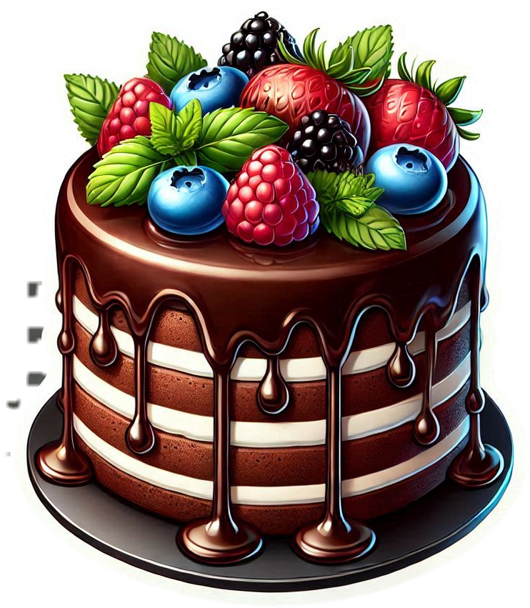 chocolate cake png transparent with realistic design