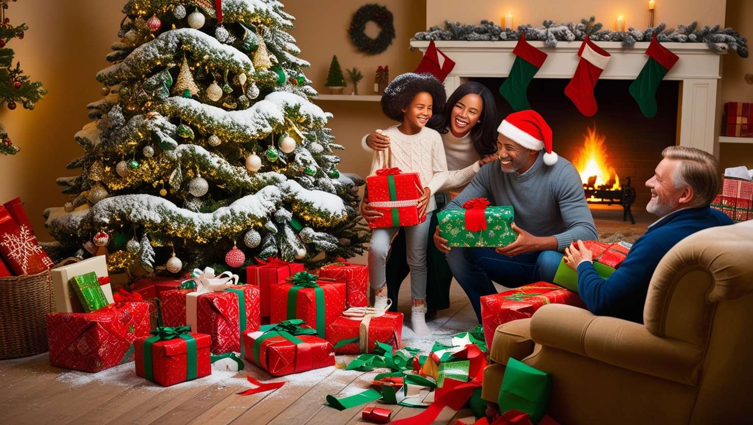 christmas background featuring festive garlands and wreaths