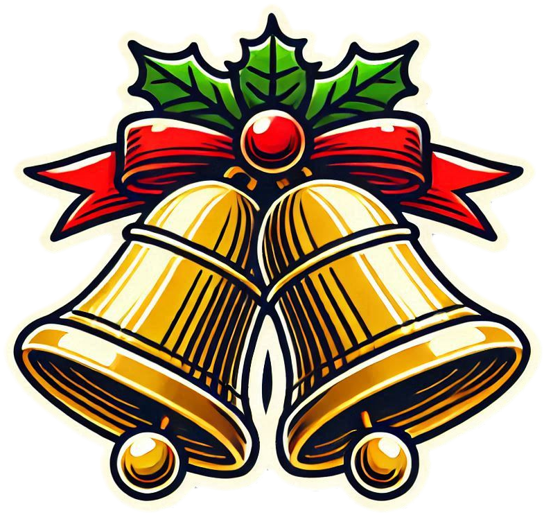 christmas bell and gifts chuong png