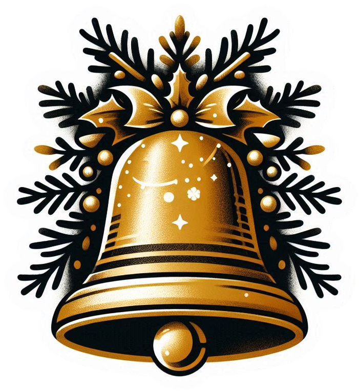 christmas bell png clipart for holiday projects