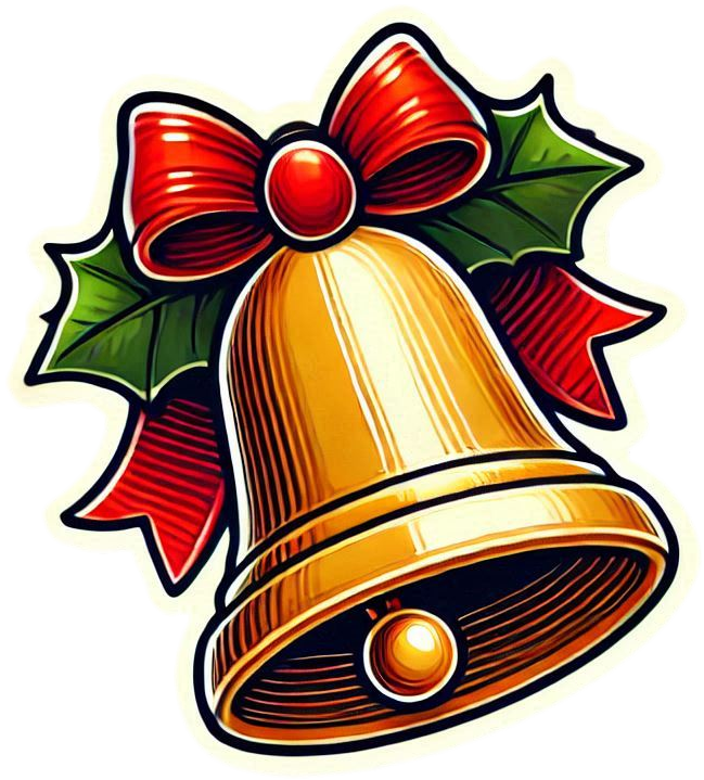 christmas bell png for printable designs