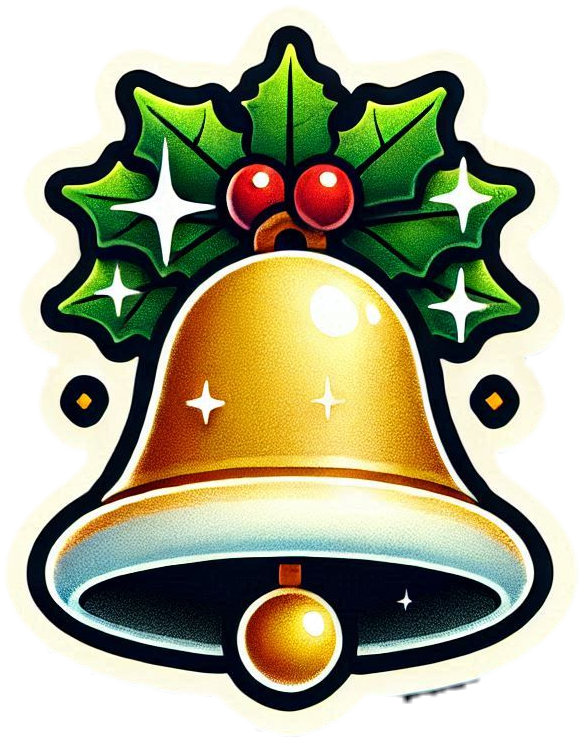 christmas bell png for social media posts