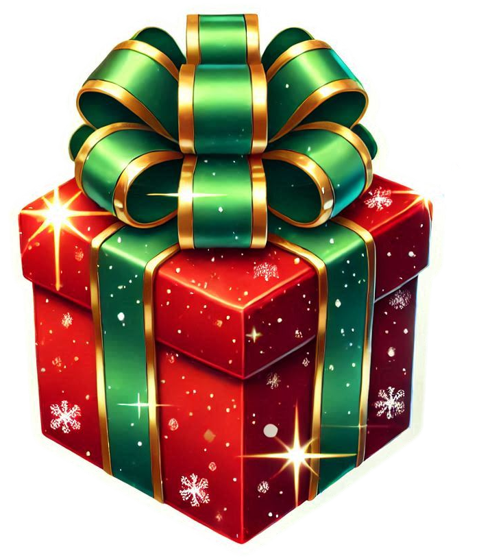 christmas gift box png for graphic designers