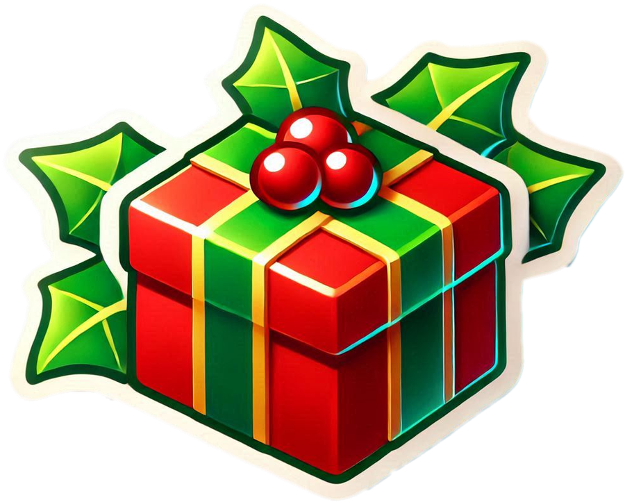 christmas gift box png for website decorations