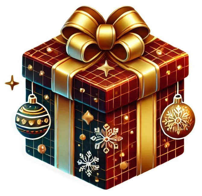 christmas-themed gift box png for download