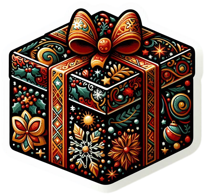 christmas-themed gift box png image free