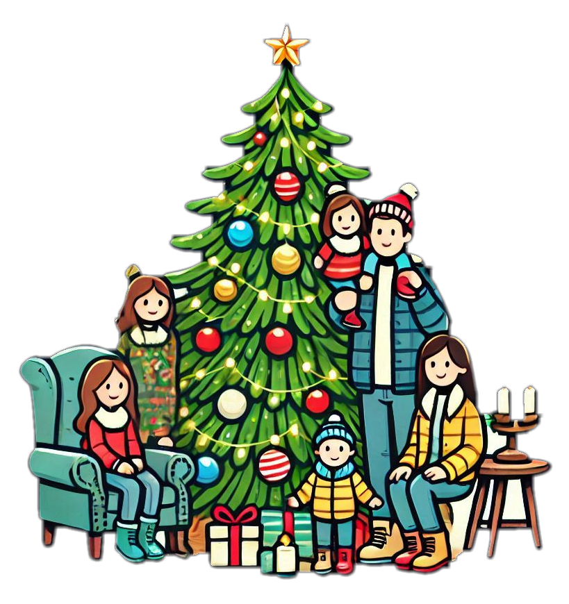 christmas tree png for family photos