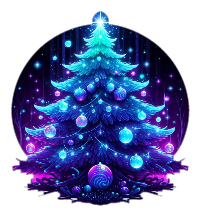 christmas tree png with lights