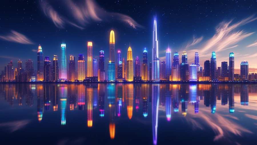 Free Download City Night View Laptop Wallpaper - High Quality Laptop Wallpaper Background