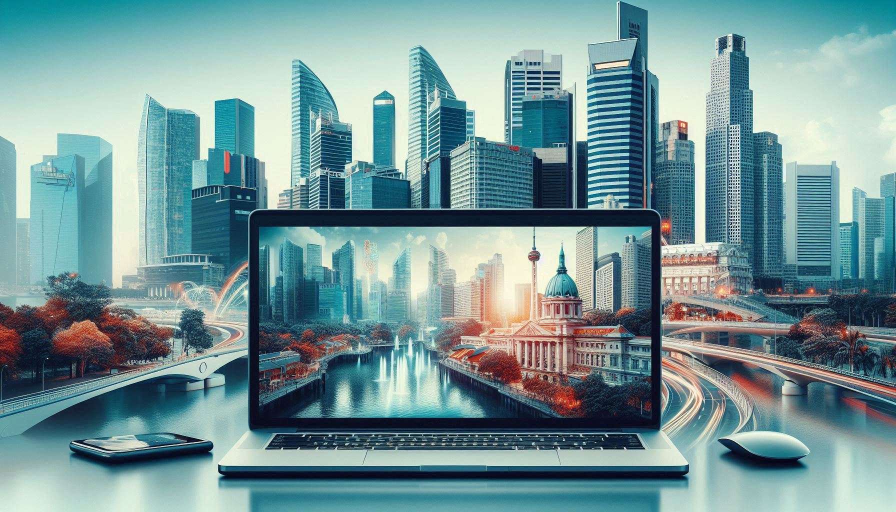 cityscape laptop background images with iconic urban skylines